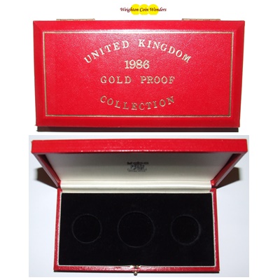 1986 Gold Proof 3 Coin Box (No Coins)